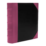 Executive Binder, English Leather 2 Tone with Stitching and Ribbed Spine, Heavy Duty 1.1/2" inch 3 D-Ring with Buster, Holds 350 8.5"x 11" Sheets