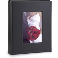 Photo Albums 4x6 200 Photo Pockets, 2 per page Horizontally, Personalized Frame Cover Leatherette, Wedding Anniversary,