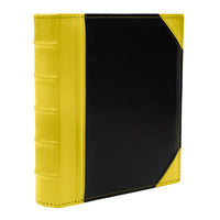 Executive Binder, English Leather 2 Tone with Stitching and Ribbed Spine, Heavy Duty 1.1/2" inch 3 D-Ring with Buster, Holds 350 8.5"x 11" Sheets