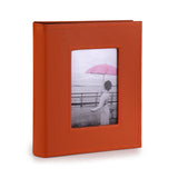 Photo Albums 4x6 200 Photo Pockets, 2 per page Horizontally, Personalized Frame Cover Leatherette, Wedding Anniversary,